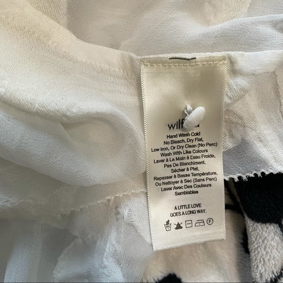 𝅺ARITZIA Wilfred Lourdes Appliqué White Lacey Blouse XS - Picture 7 of 11